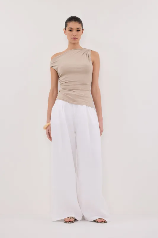 INEZ STONE ASYM KNIT TOP sold by Dissh