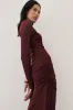 NYRA WINE LONG SLEEVE MESH TOP sold by Dissh