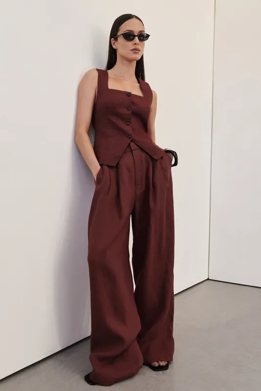 FRAN SAHARA LINEN PANT sold by Dissh