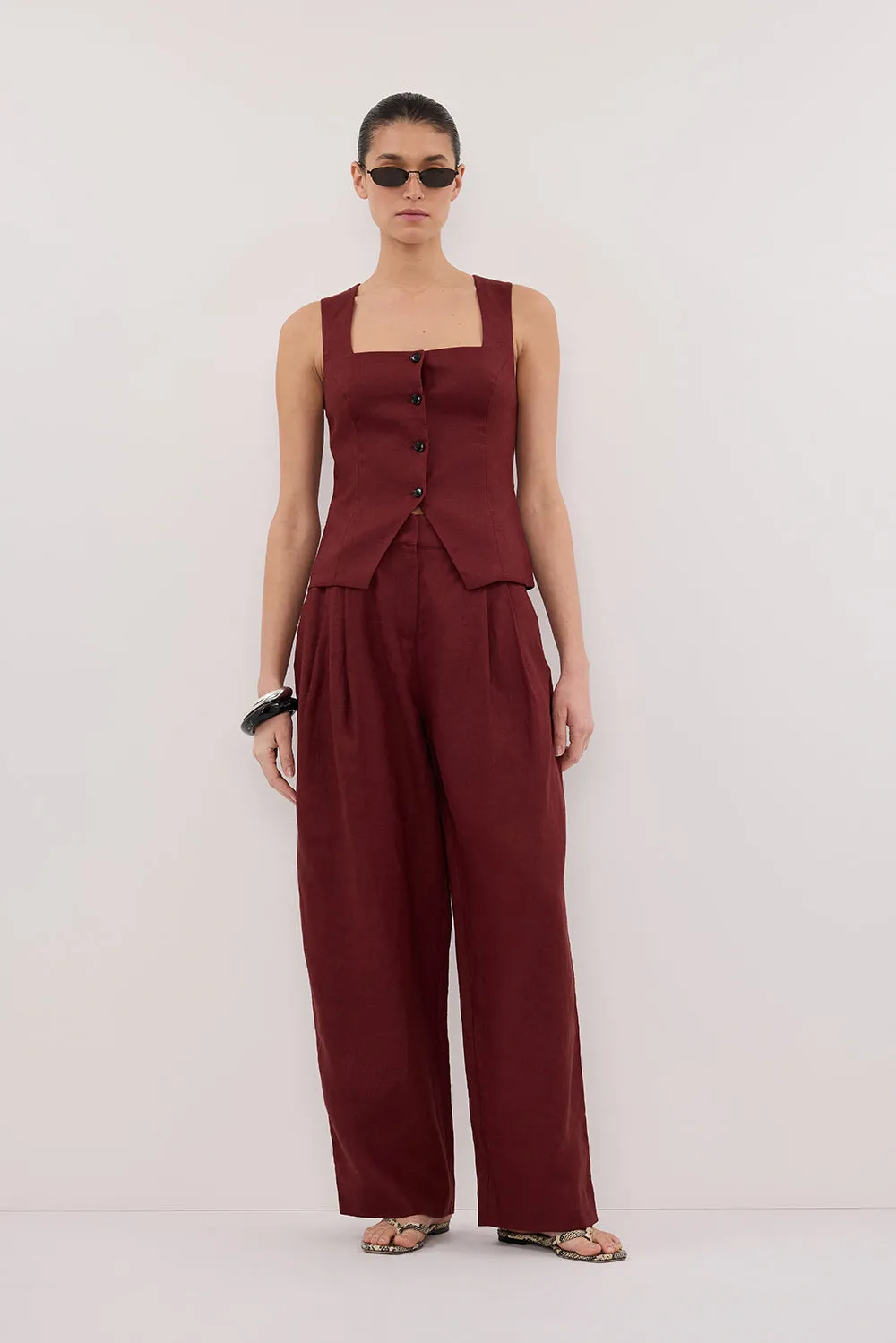 FRAN SAHARA LINEN VEST sold by Dissh product image thumbnail 3