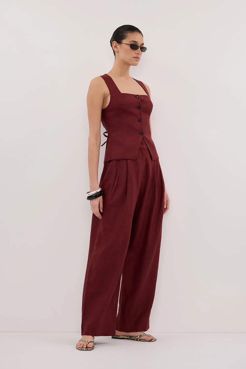 FRAN SAHARA LINEN VEST sold by Dissh product image thumbnail 5