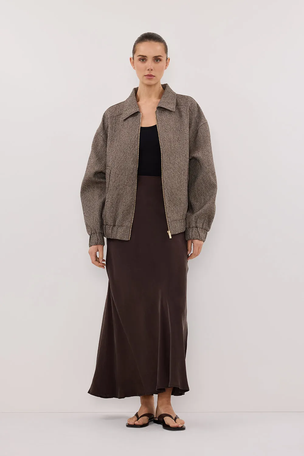 FRANKIE CHOC TWEED BOMBER JACKET sold by Dissh product image thumbnail 2