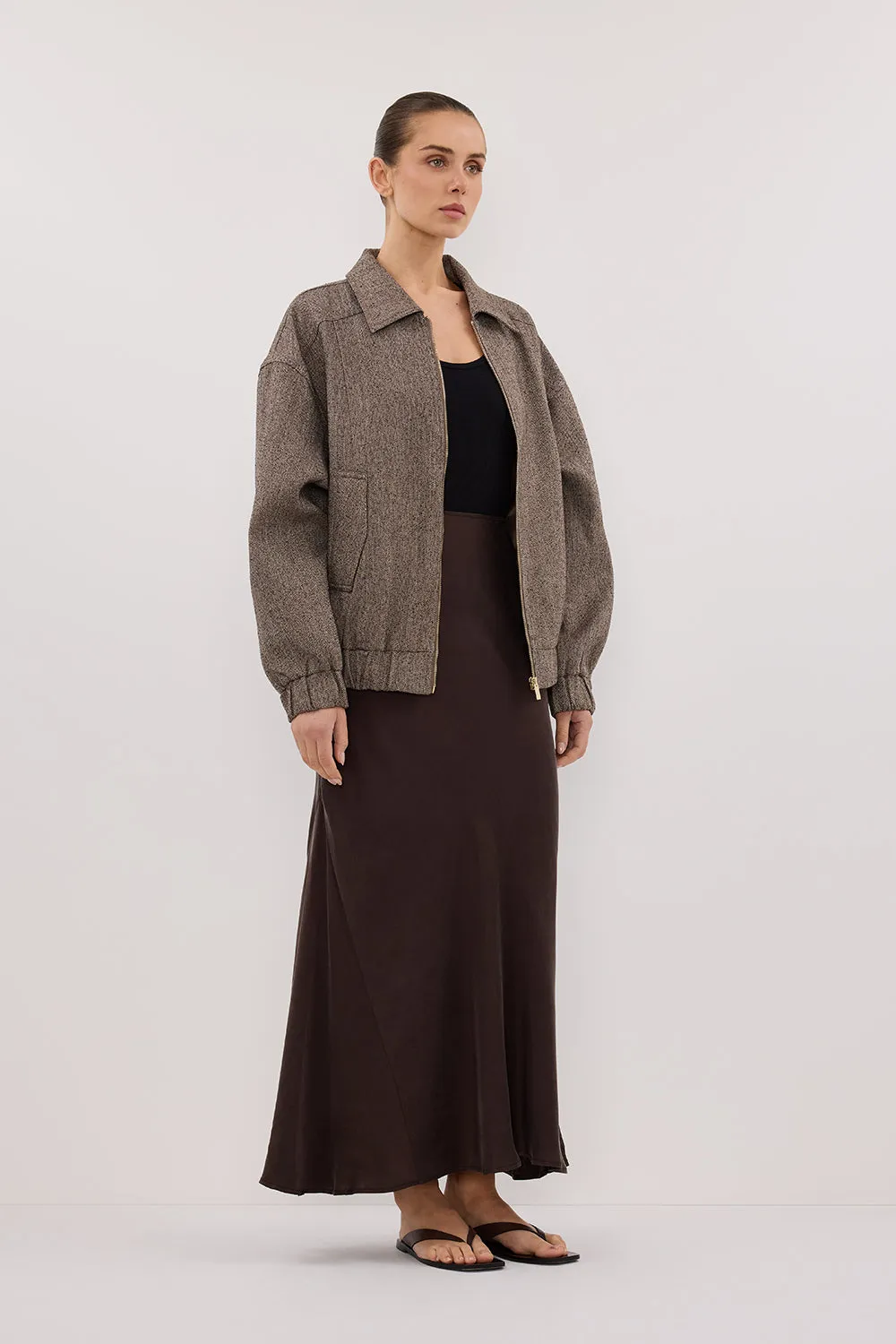 FRANKIE CHOC TWEED BOMBER JACKET sold by Dissh product image thumbnail 4