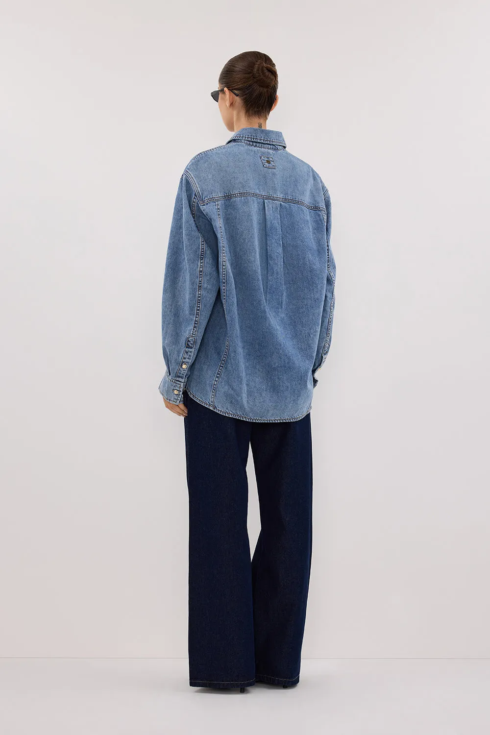 AMARA LIGHT BLUE DENIM SHIRT sold by Dissh product image thumbnail 5