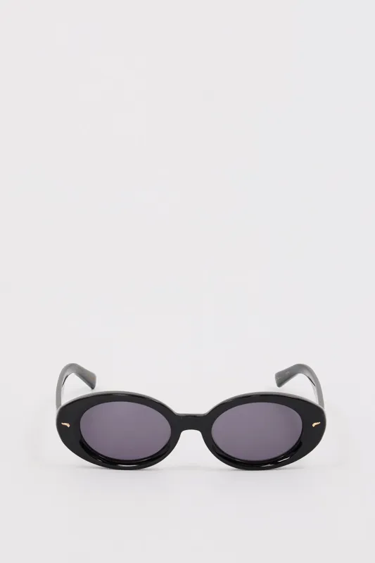 LUV LOU THE AUDREY BLACK SUNGLASSES sold by Dissh
