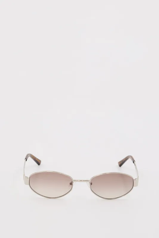 LUV LOU THE BOSTON CRYSTAL SILVER SUNGLASSES sold by Dissh