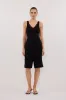 REBECCA BLACK LACE TRIM KNIT TANK sold by Dissh