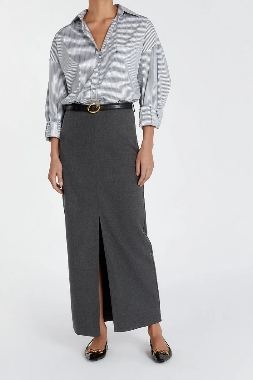 DREW CHARCOAL SPLIT MIDI SKIRT sold by Dissh product image thumbnail 2