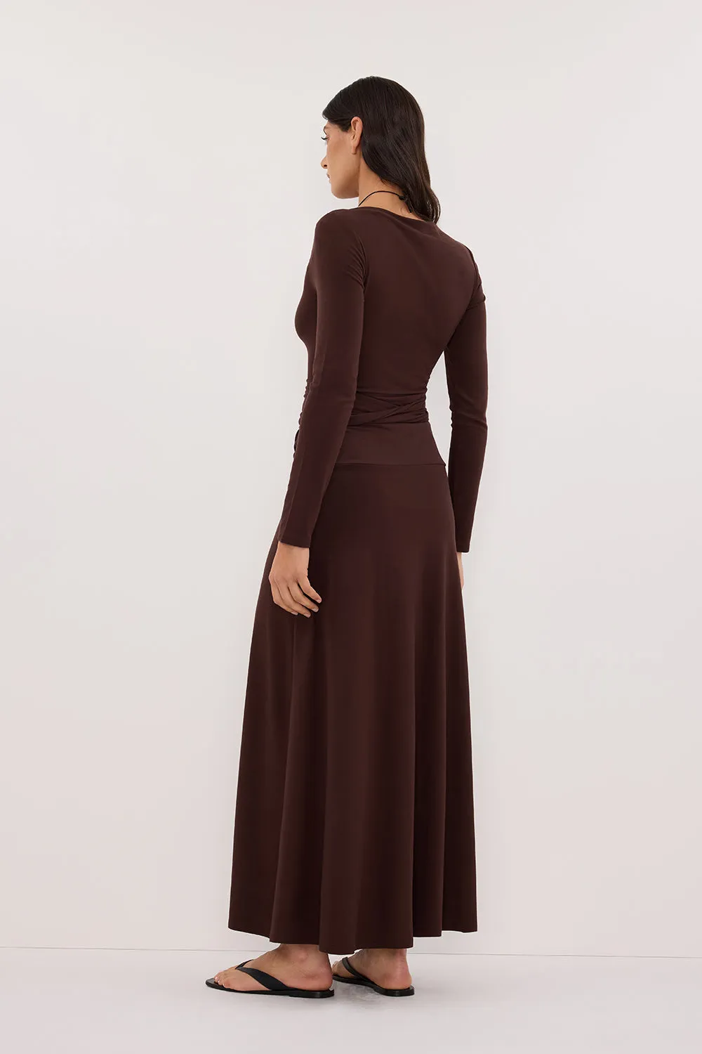 HADLEY CHOC LONG SLEEVE TWIST TOP sold by Dissh product image thumbnail 5