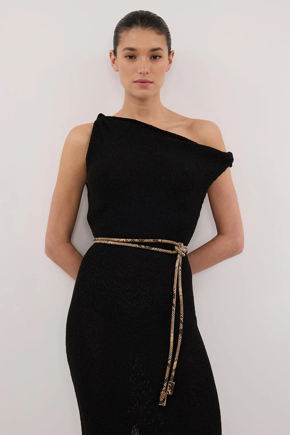 KARA BLACK KNIT SLEEVELESS MIDI DRESS sold by Dissh product image thumbnail 3