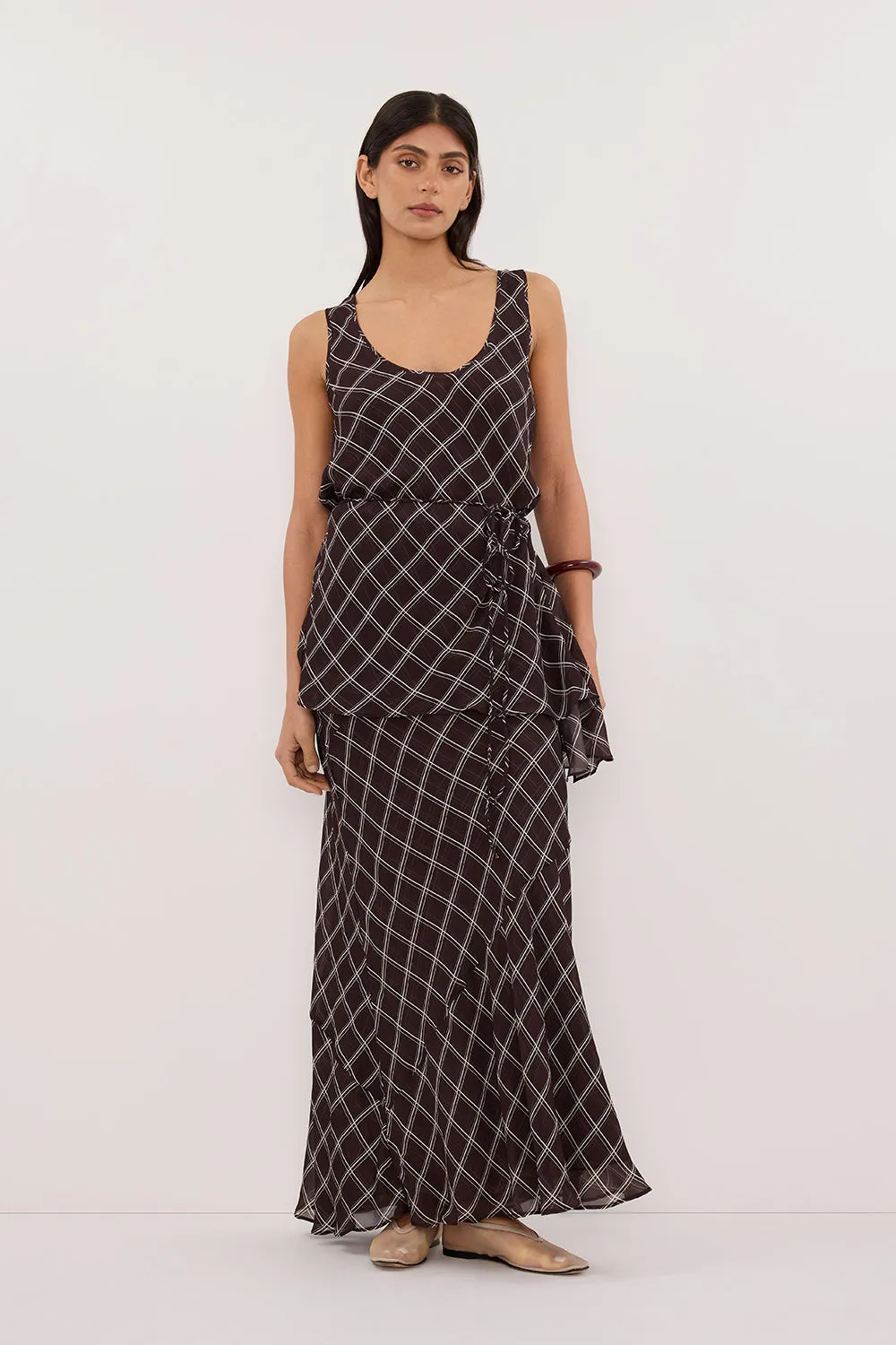 ARLINGTON CHOC MIDI SKIRT sold by Dissh