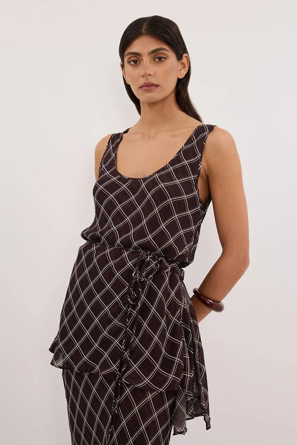 ARLINGTON CHOC SLEEVELESS CAMI TOP sold by Dissh product image thumbnail 2