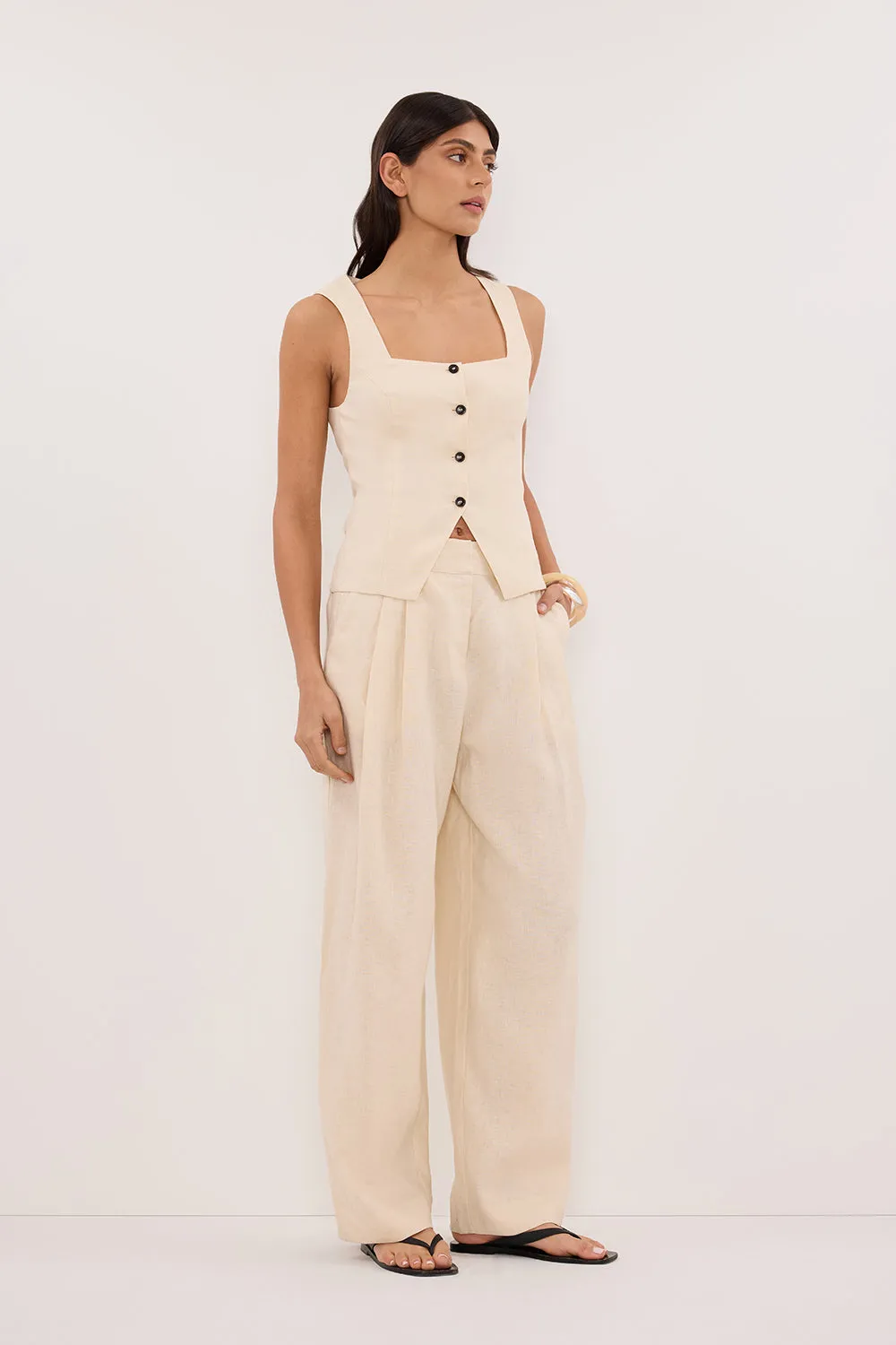 FRAN SANDSTONE LINEN PANT sold by Dissh product image thumbnail 4