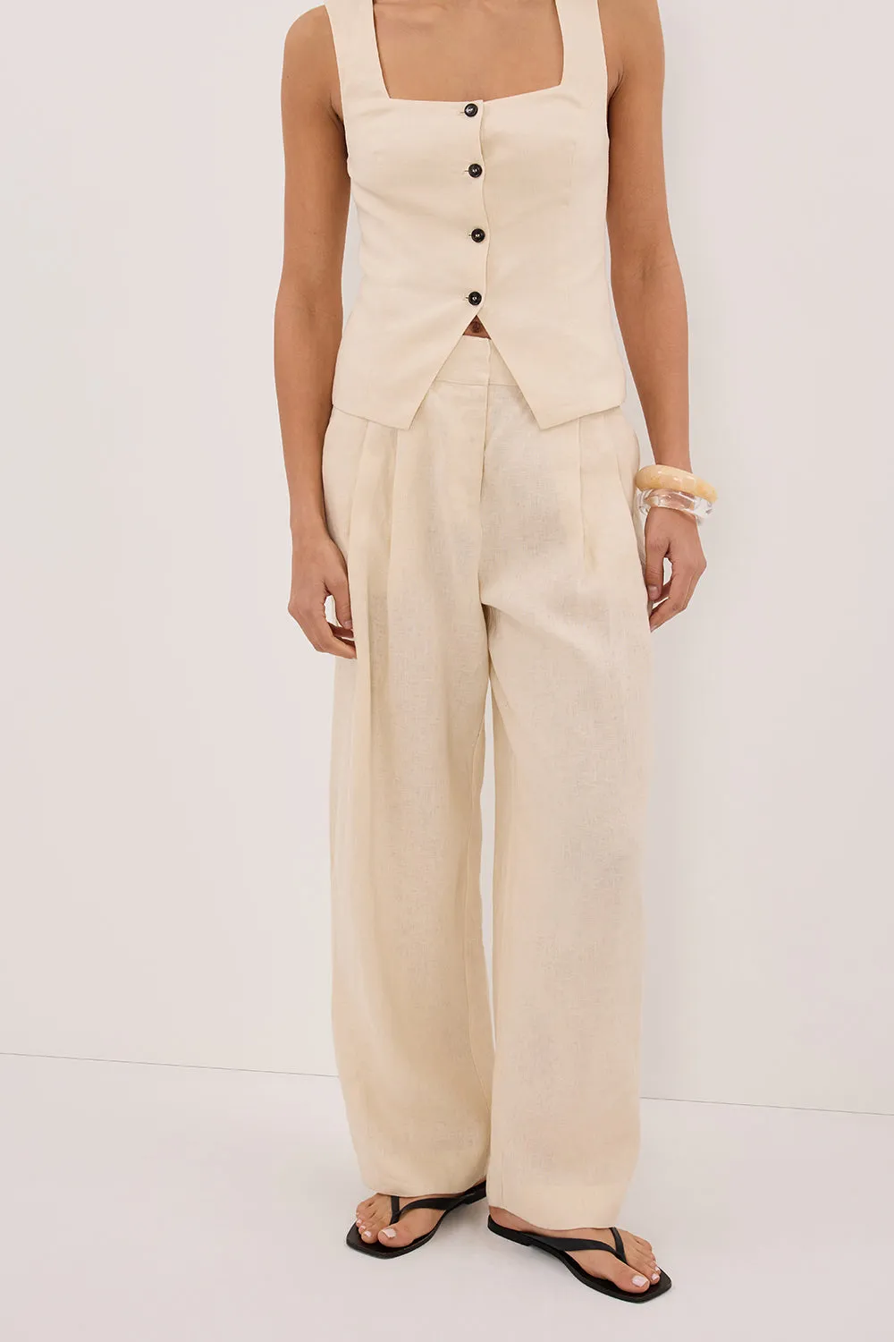 FRAN SANDSTONE LINEN PANT sold by Dissh product image thumbnail 3