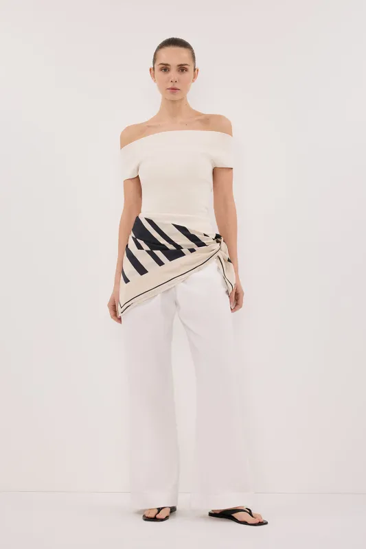 ASTRID PLASTER OFF SHOULDER KNIT TOP sold by Dissh