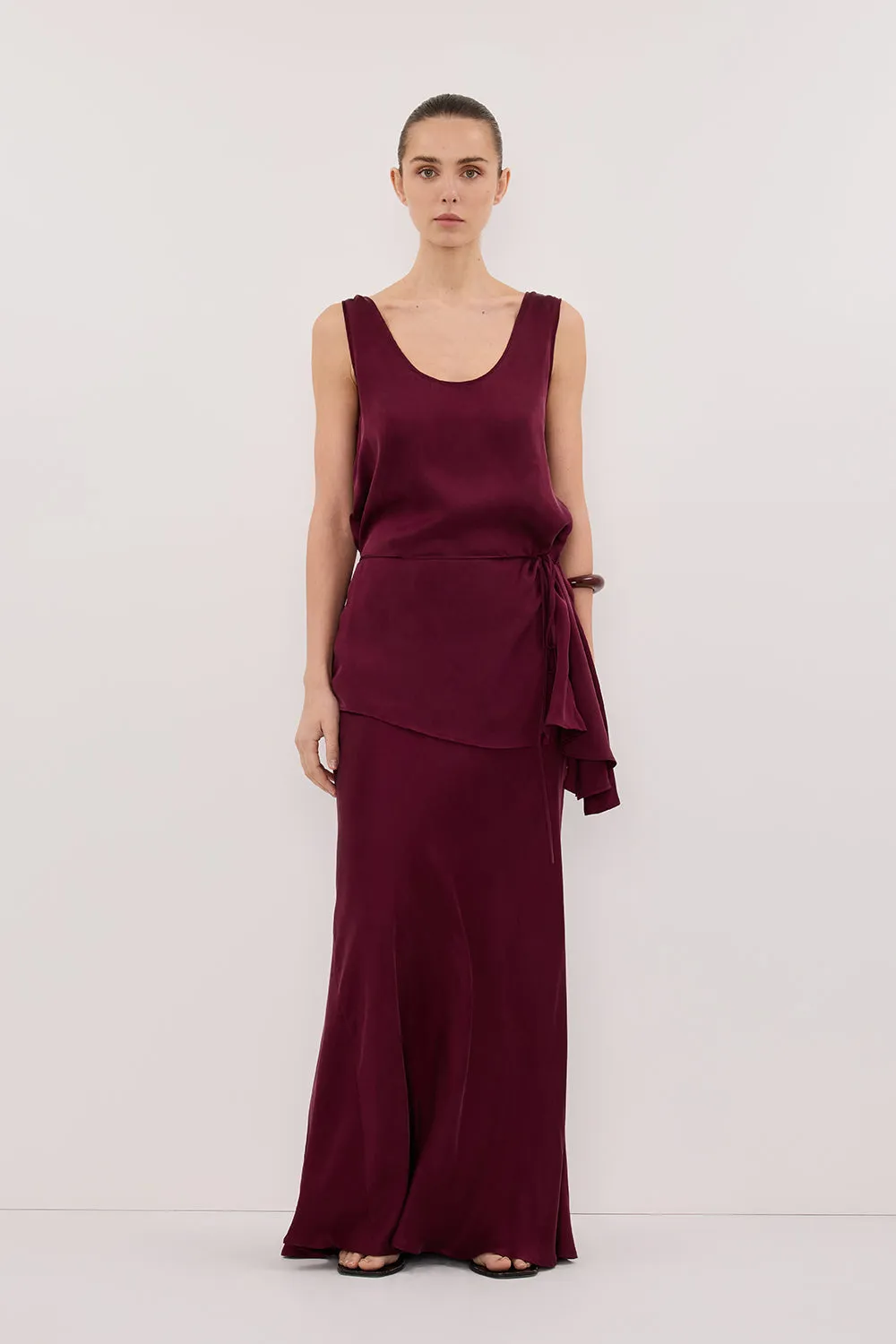 COLETTE MERLOT SILK MIDI SKIRT sold by Dissh product image thumbnail 2