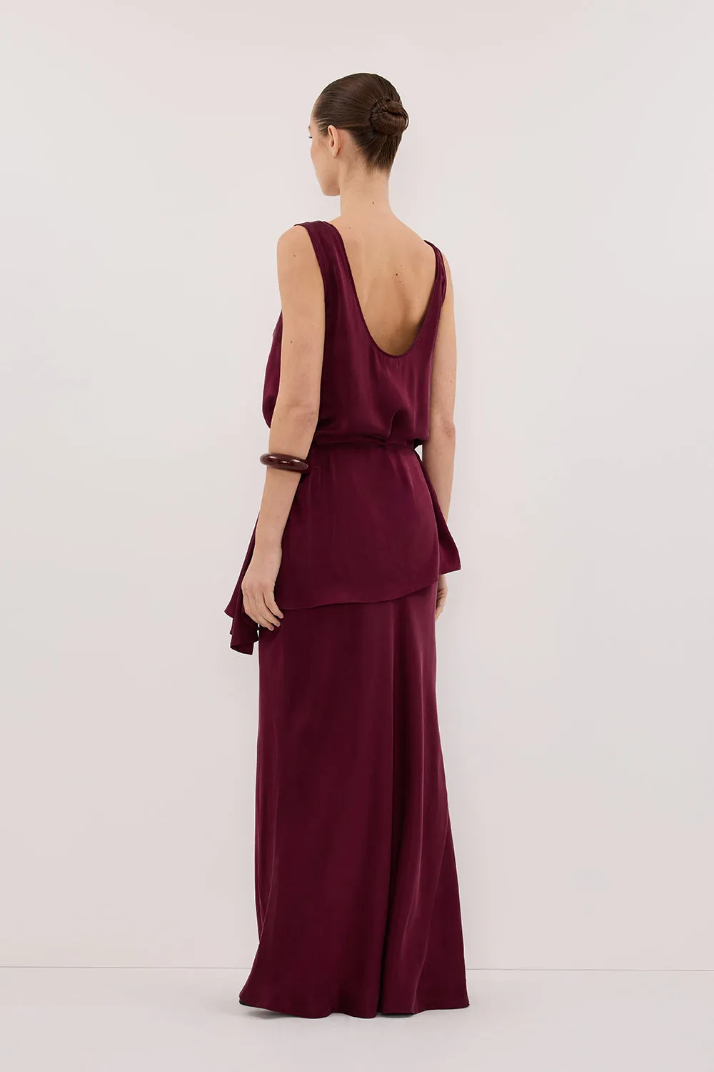 LETTIE MERLOT SILK CAMI TOP sold by Dissh product image thumbnail 4