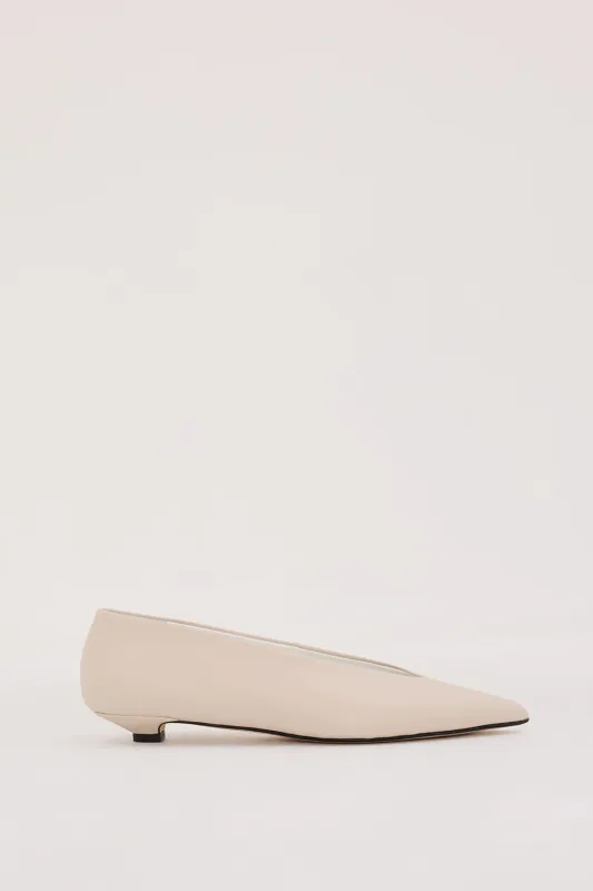 DOF STUDIOS CLAUDIA MILK NAPPA HEEL sold by Dissh