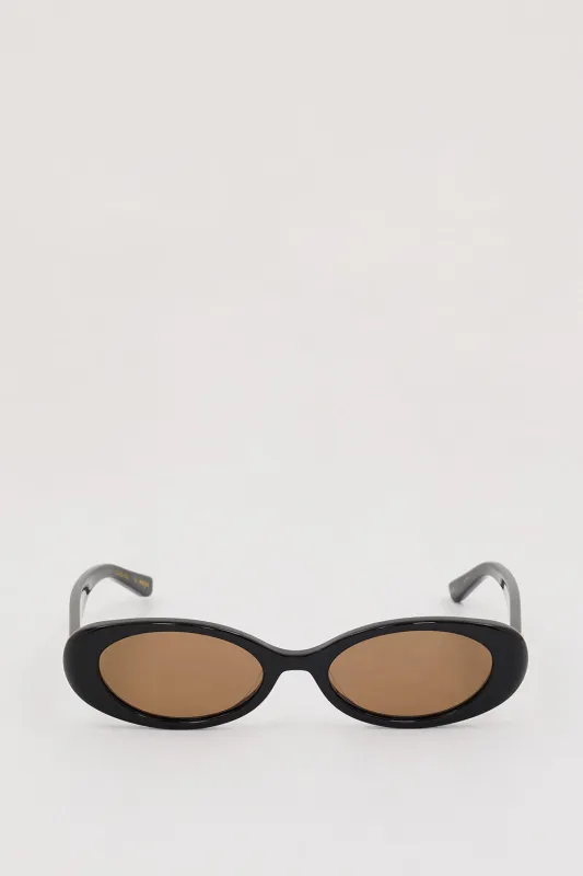 LUV LOU THE MORGAN BLACK SUNGLASSES sold by Dissh