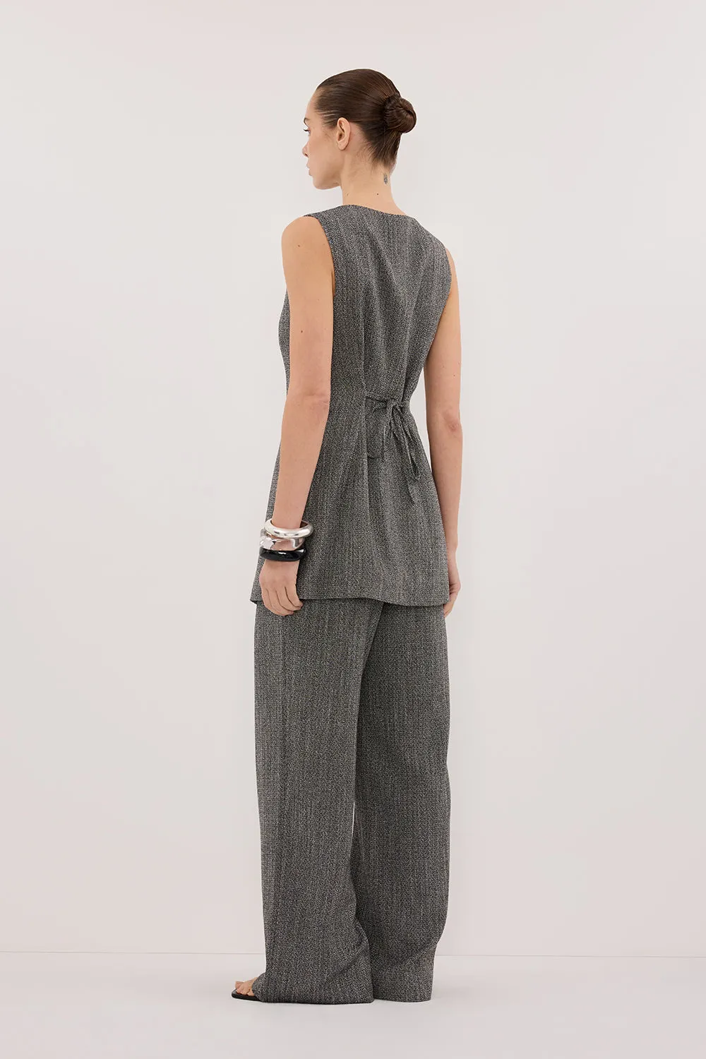 MANHATTAN CHARCOAL TWEED TUNIC VEST sold by Dissh product image thumbnail 4