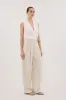 FELICITY OFF WHITE SLEEVELESS WRAP TOP sold by Dissh