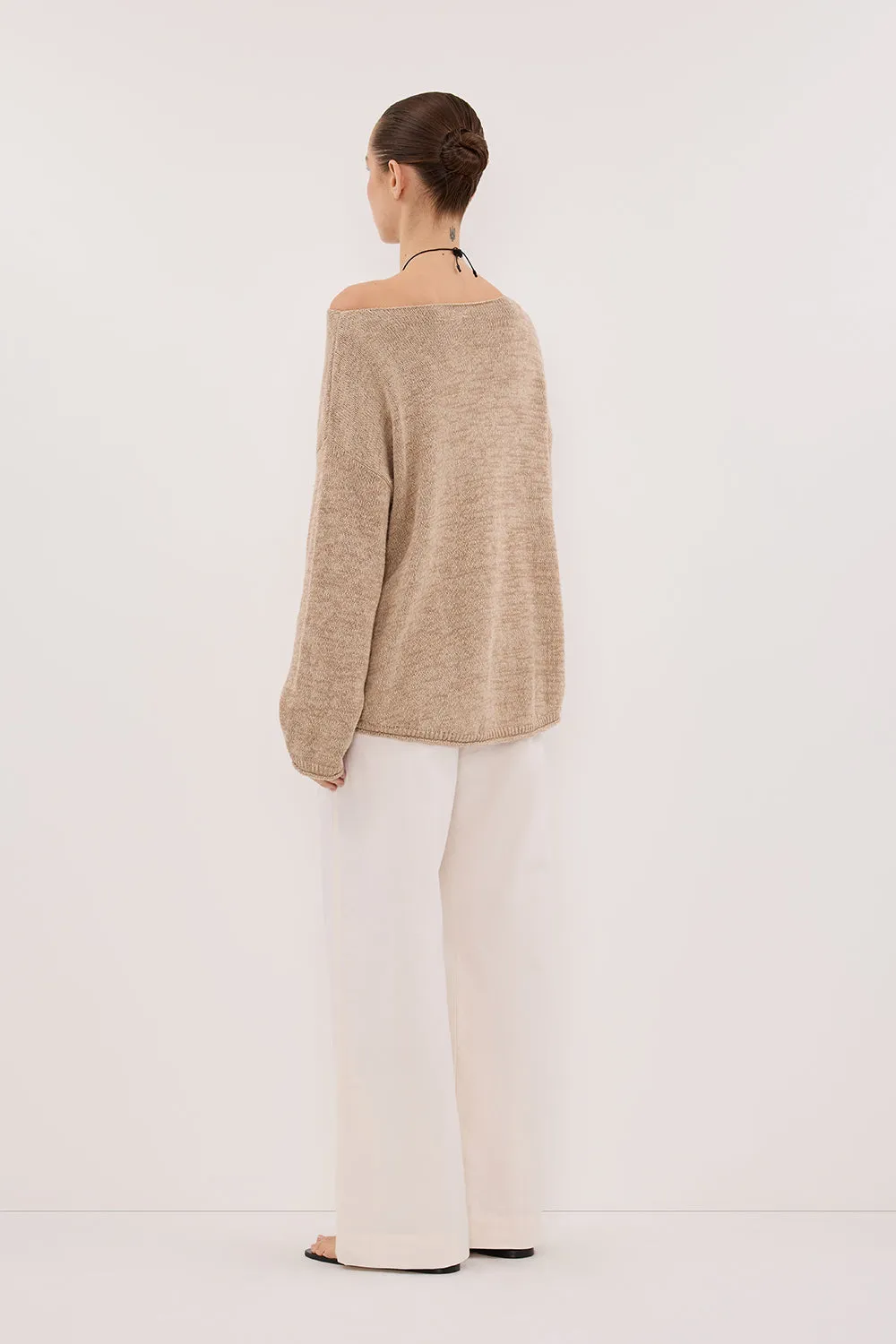 ALIZA NATURAL LONG SLEEVE KNIT JUMPER sold by Dissh product image thumbnail 4