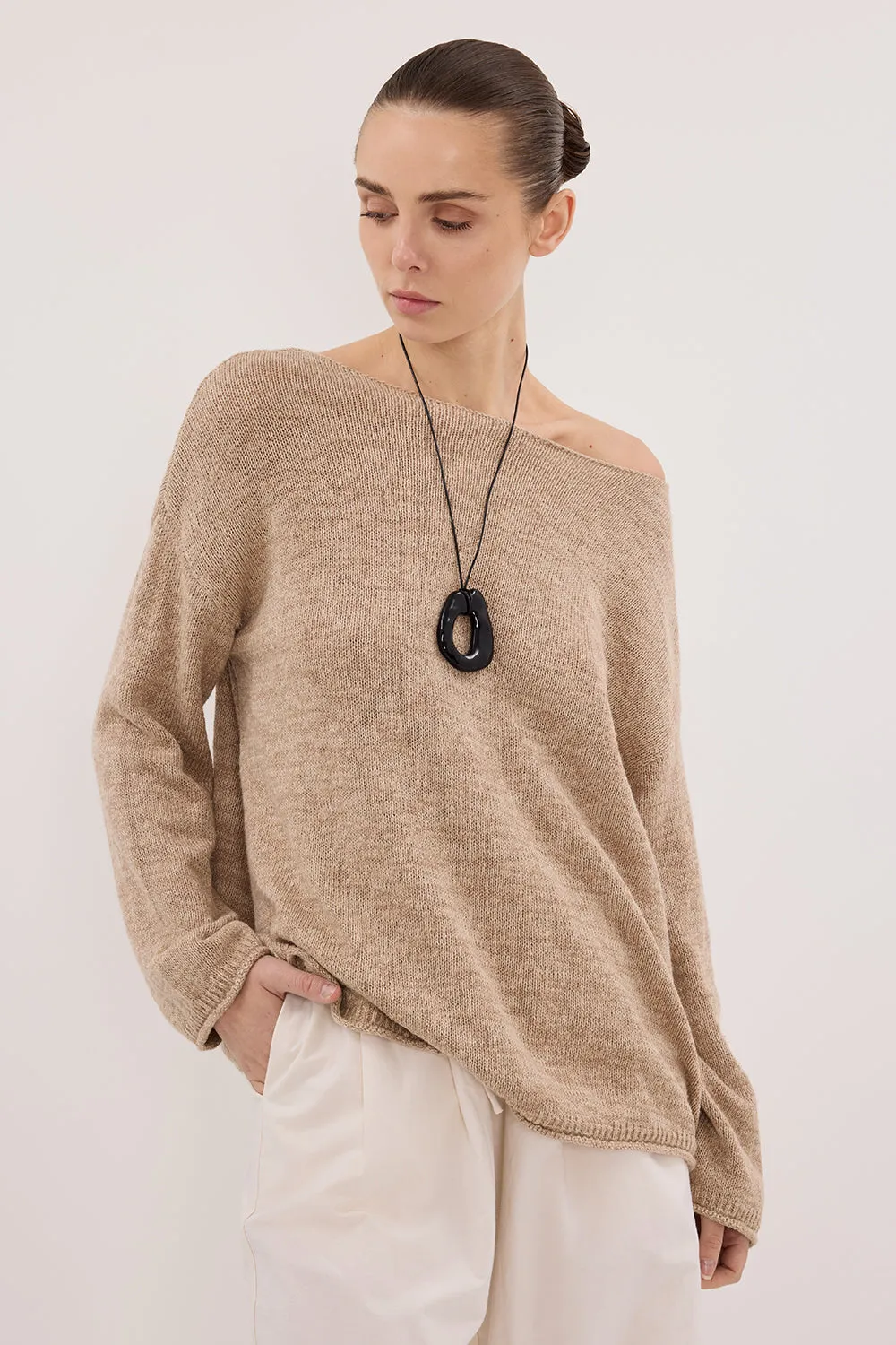 ALIZA NATURAL LONG SLEEVE KNIT JUMPER sold by Dissh product image thumbnail 2