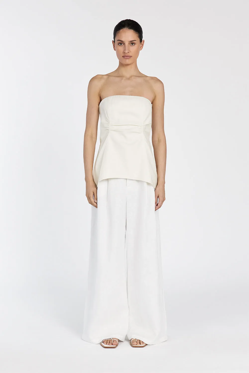 FRANCES CREAM STRAPLESS TOP sold by Dissh product image thumbnail 5