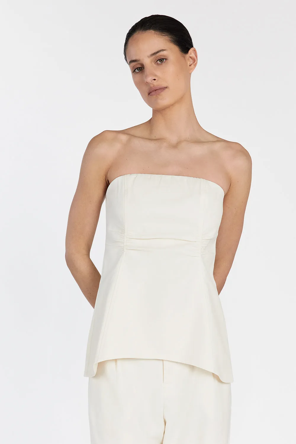 FRANCES CREAM STRAPLESS TOP sold by Dissh product image thumbnail 2