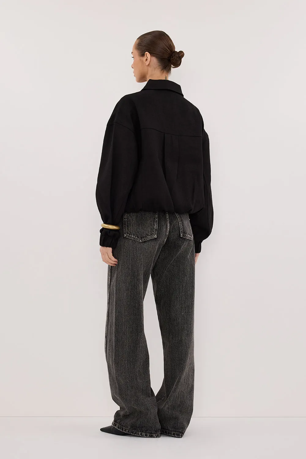 FRANKIE BLACK TWEED BOMBER JACKET sold by Dissh product image thumbnail 4