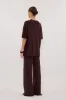 SUE CHOC FRINGE KNIT PANT sold by Dissh