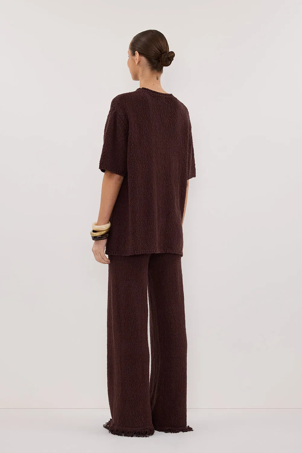 SUE CHOC FRINGE KNIT PANT sold by Dissh product image thumbnail 5