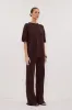 SUE CHOC FRINGE KNIT PANT sold by Dissh
