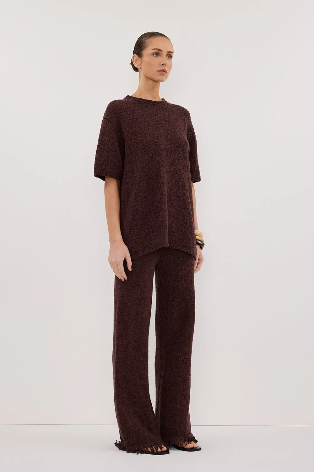 SUE CHOC FRINGE KNIT PANT sold by Dissh product image thumbnail 4