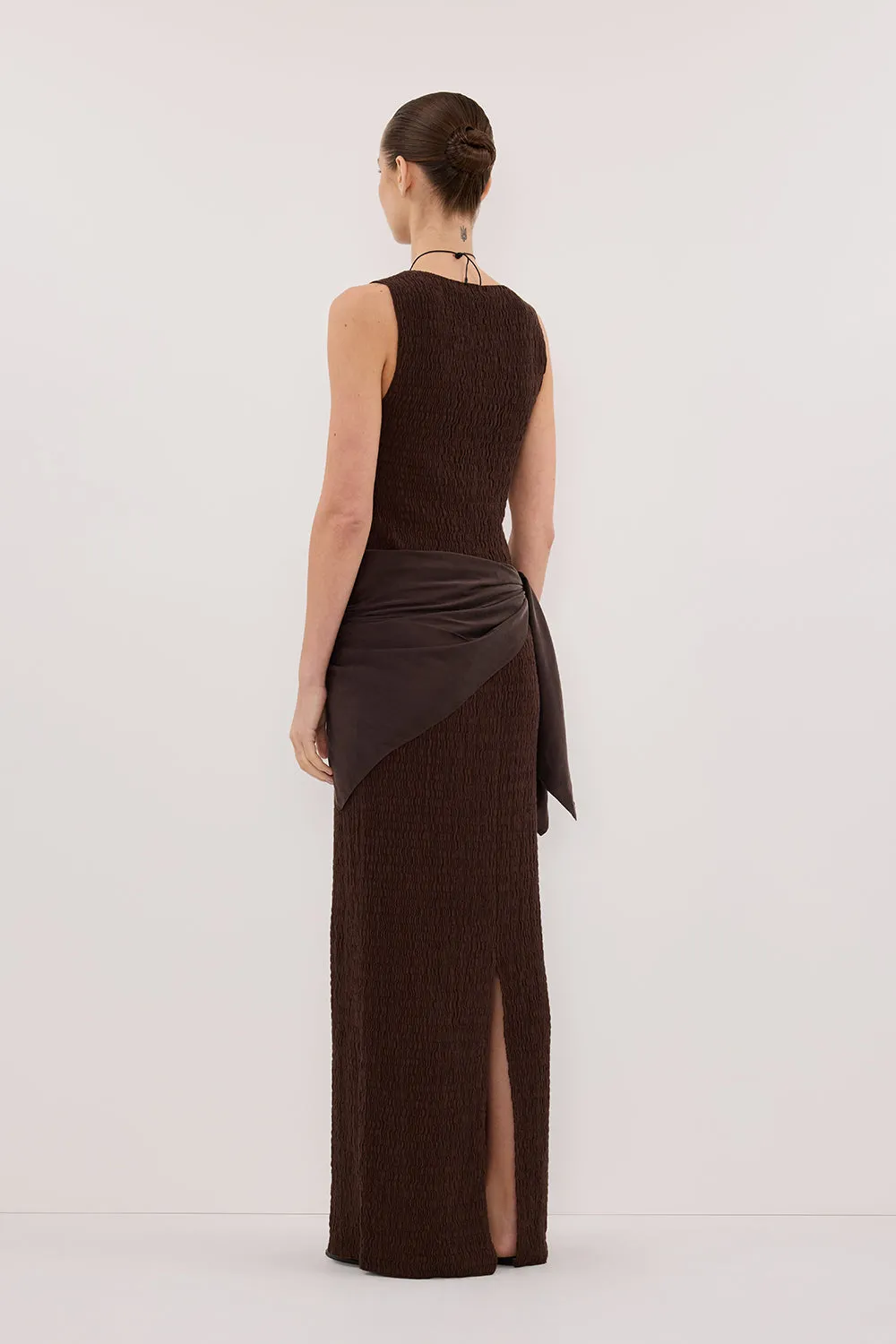MELISSA CHOCOLATE KNIT MIDI SKIRT sold by Dissh product image thumbnail 3