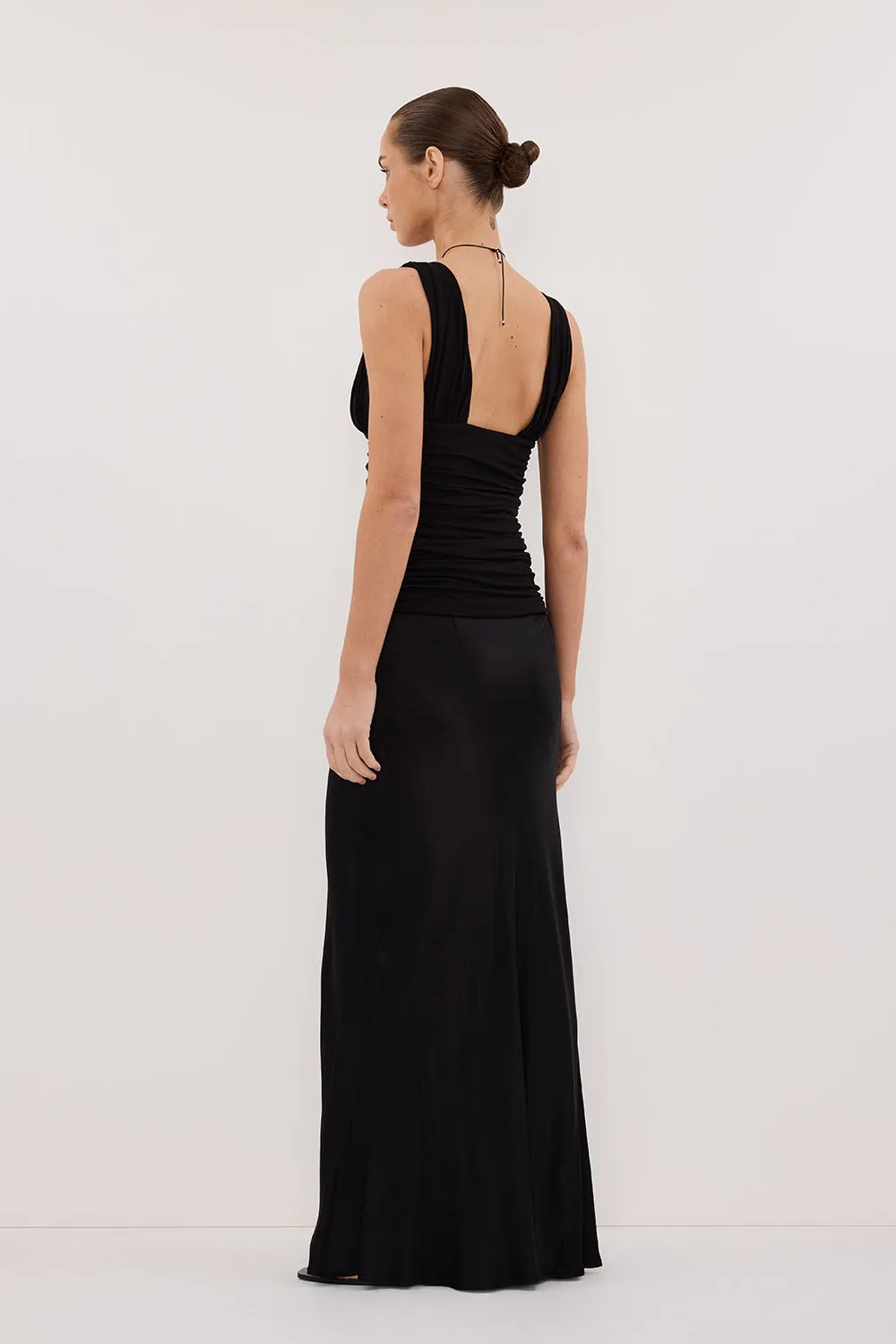 MAGNOLIA BLACK SLEEVELESS RUCHED TOP sold by Dissh product image thumbnail 4