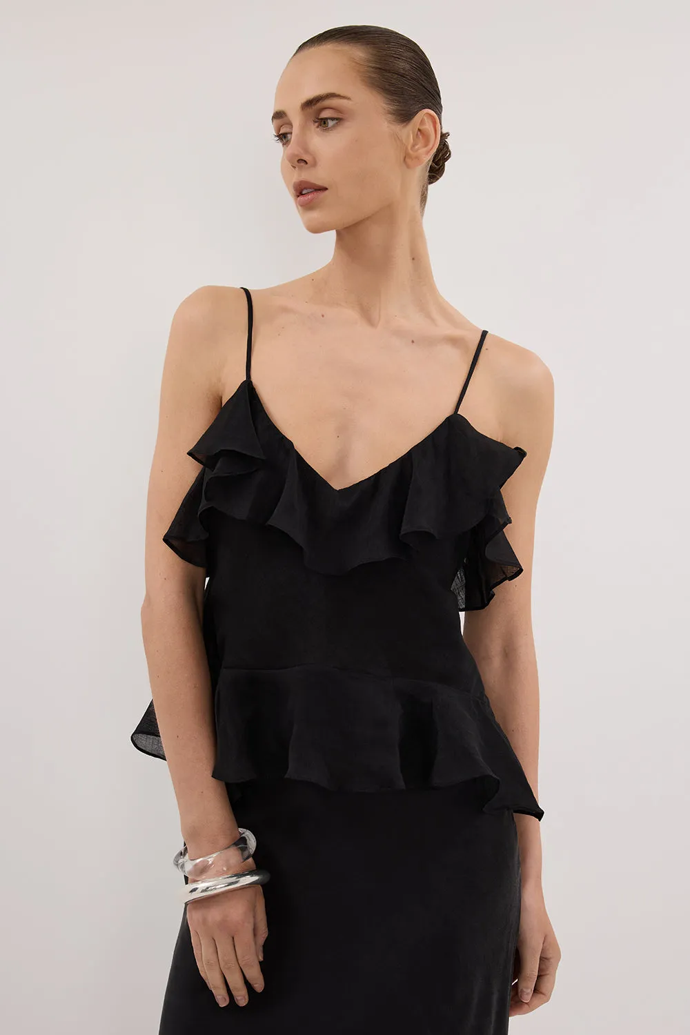 SARA BLACK RAMIE CAMI TOP sold by Dissh product image thumbnail 2