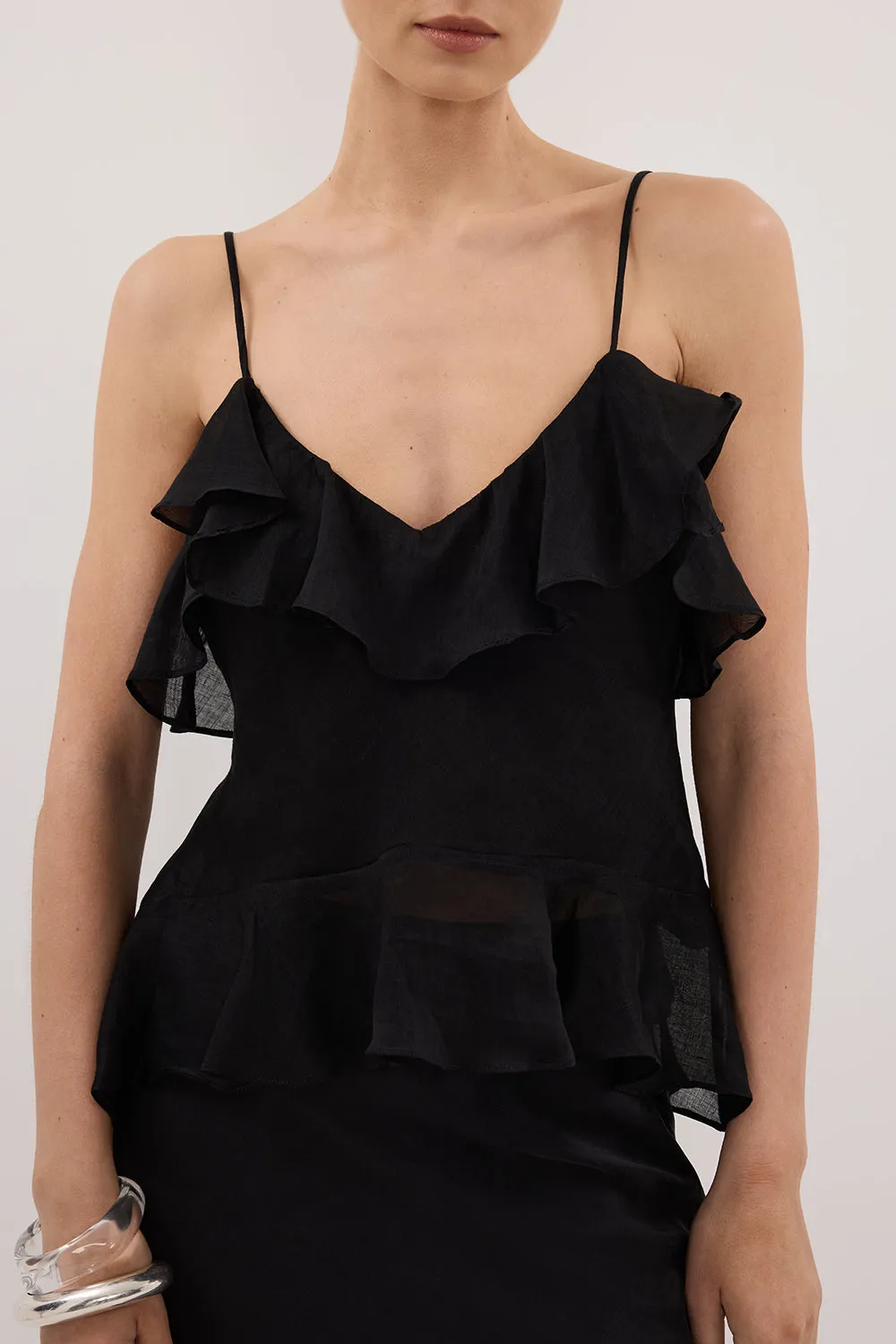 SARA BLACK RAMIE CAMI TOP sold by Dissh product image thumbnail 5