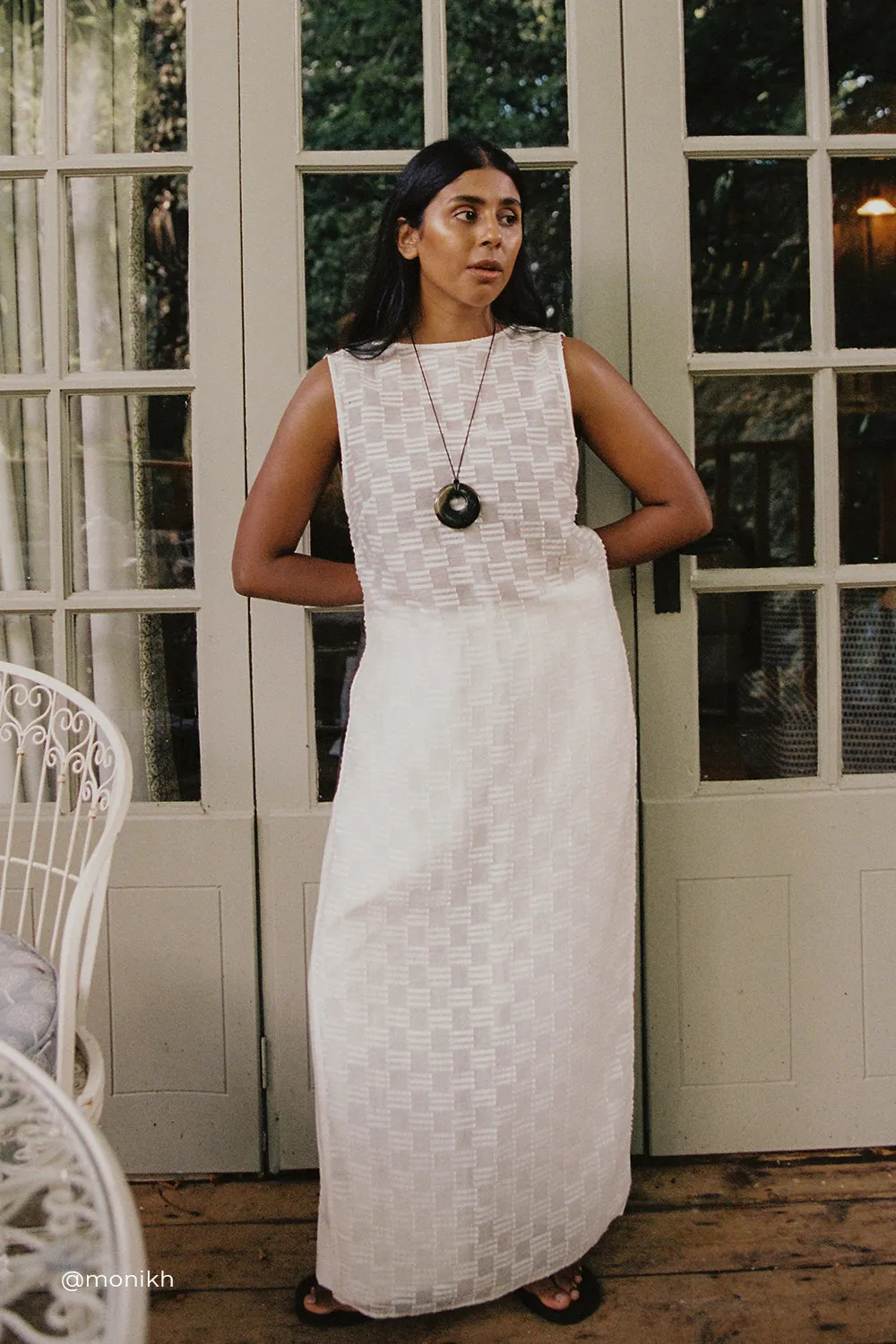 ELBA WHITE SHEER TUNIC TOP sold by Dissh