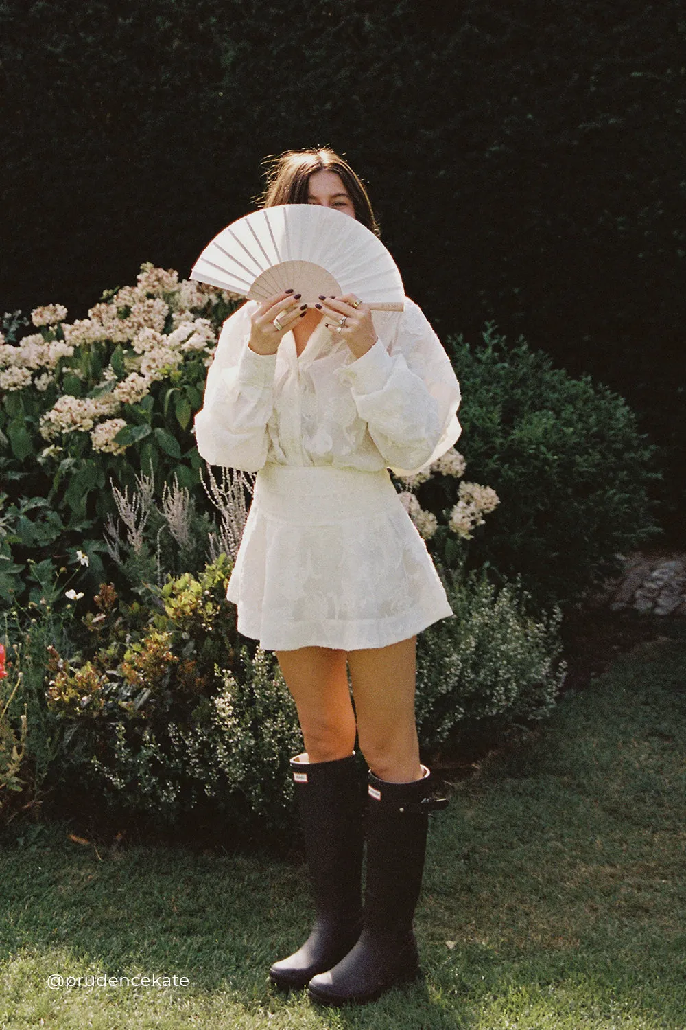 AZALEA OFF WHITE JACQUARD LONG SLEEVE SHIRT sold by Dissh