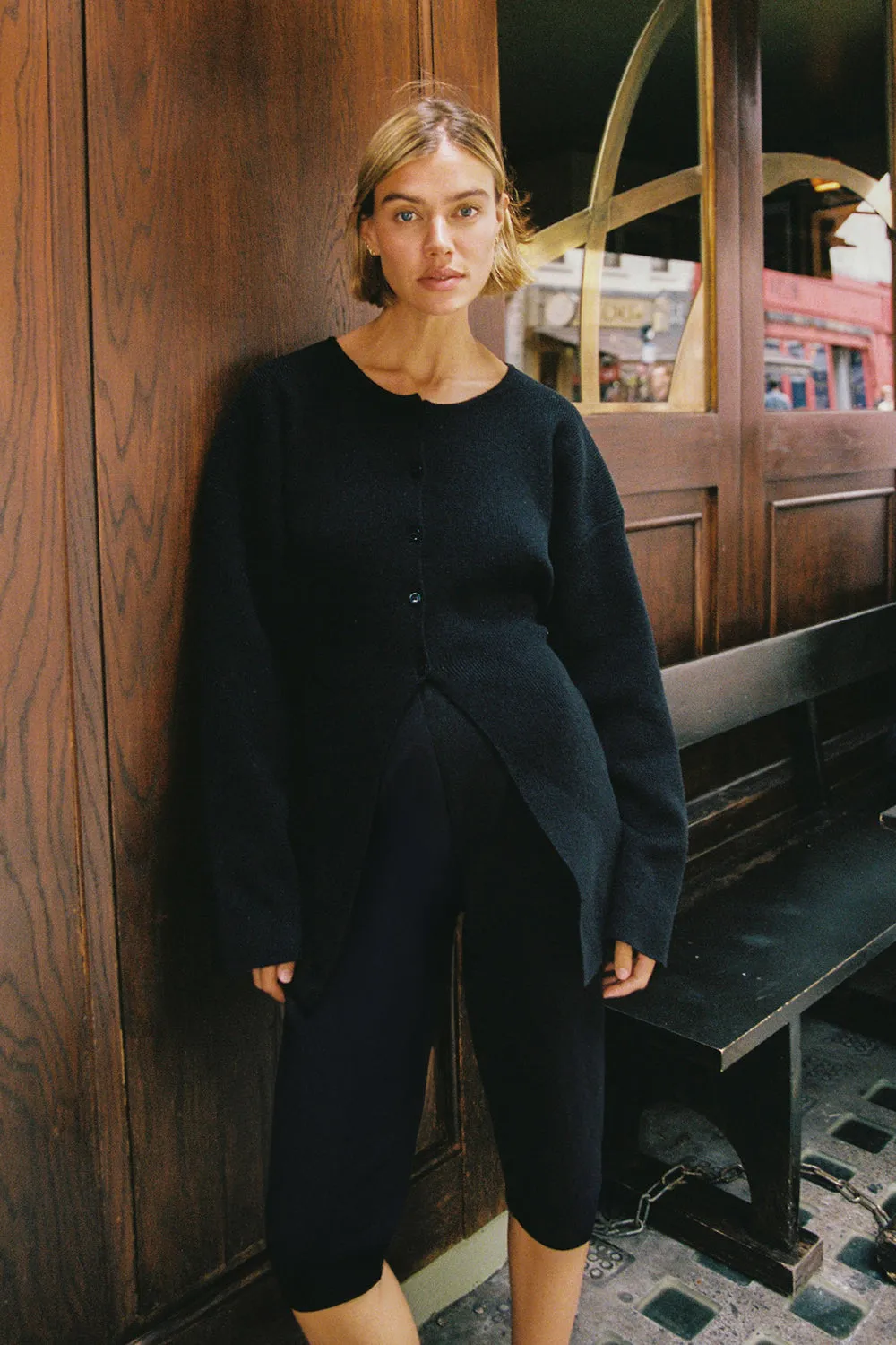 DEMI BLACK CAPRI PANT sold by Dissh