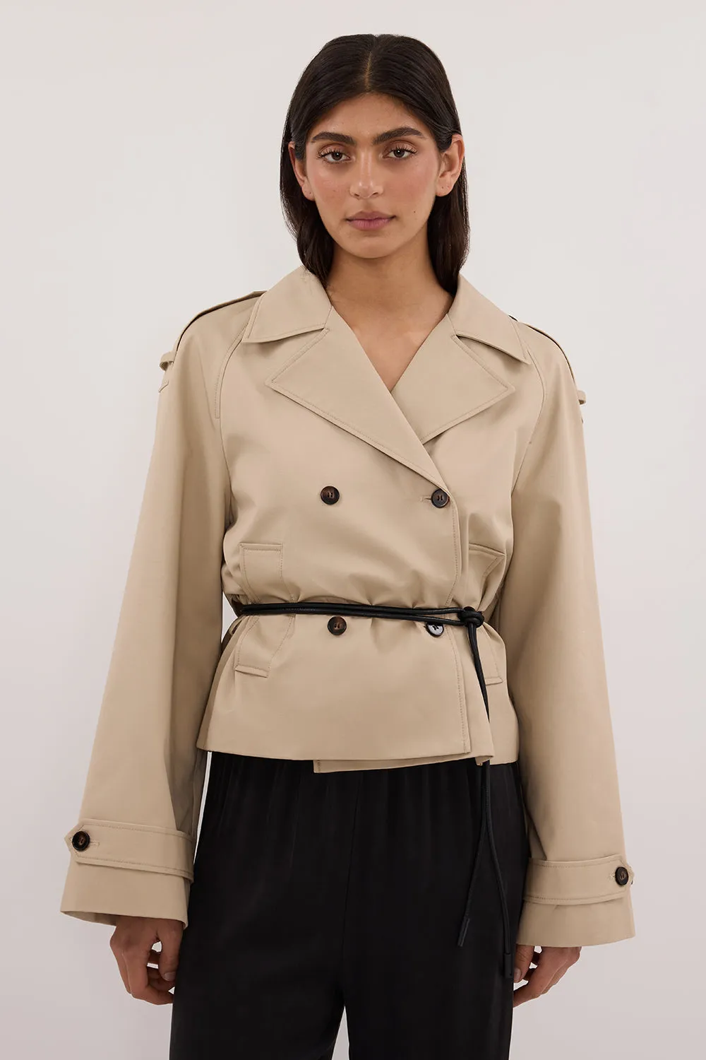 GABRIEL NATURAL CROPPED TRENCH COAT sold by Dissh product image thumbnail 3