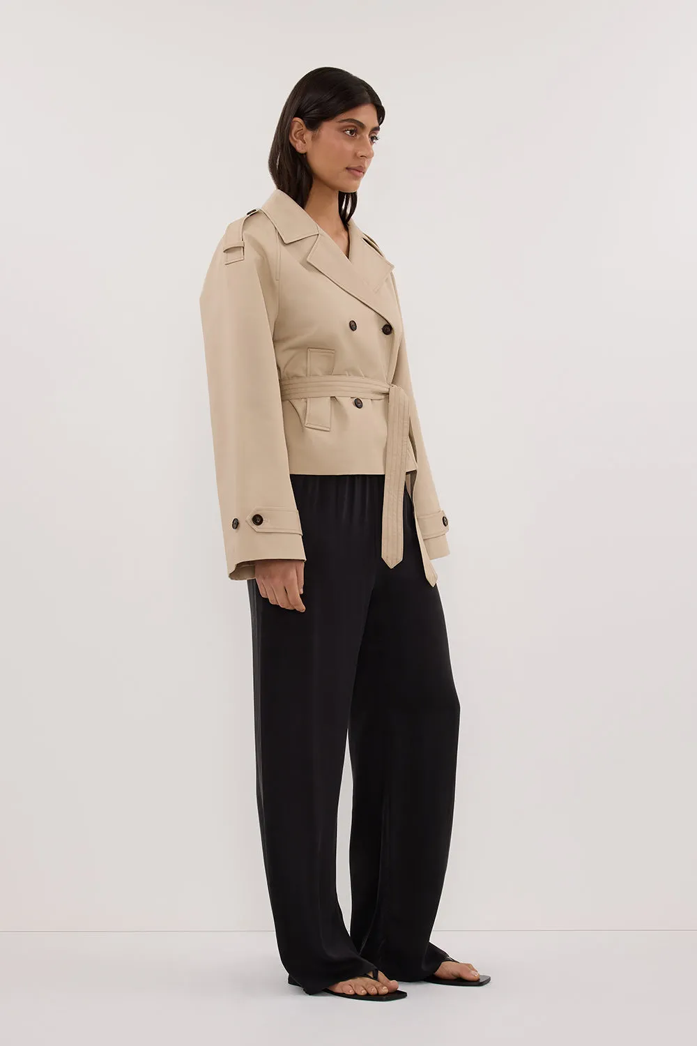 GABRIEL NATURAL CROPPED TRENCH COAT sold by Dissh product image thumbnail 4