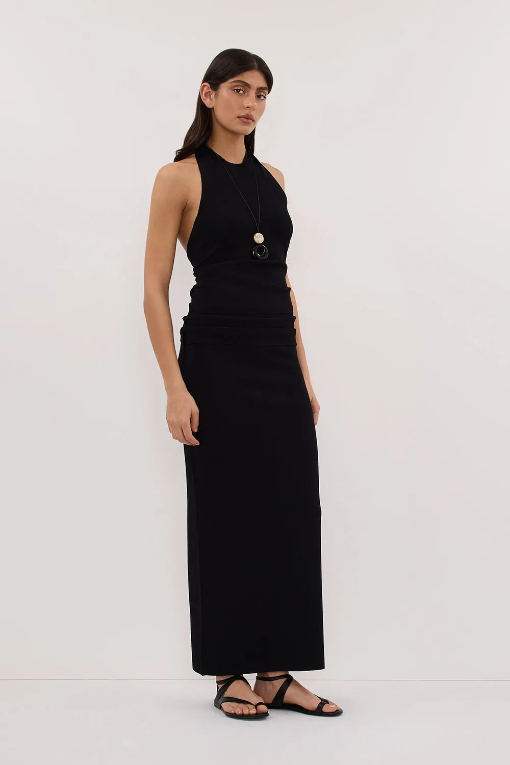 SOL BLACK KNIT MIDI SKIRT sold by Dissh product image thumbnail 3