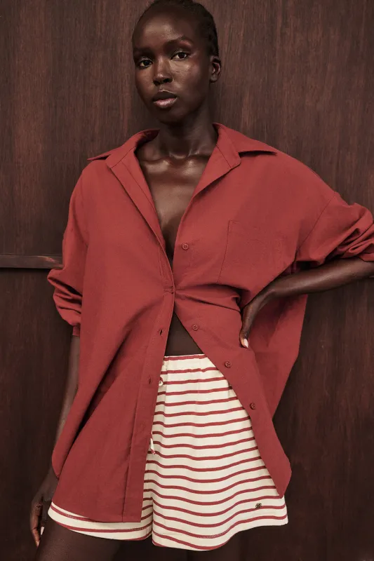 NOLA SAHARA STRIPE DRAWSTRING SHORT sold by Dissh