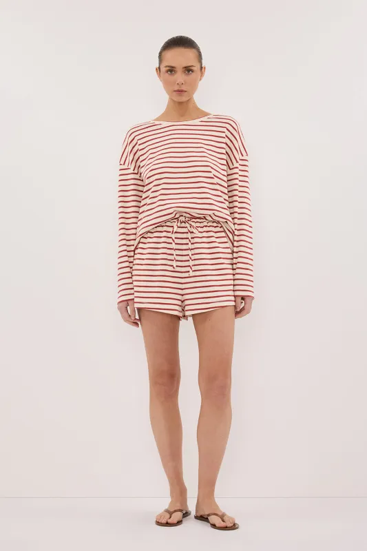 NOLA SAHARA STRIPE LONG SLEEVE TEE sold by Dissh