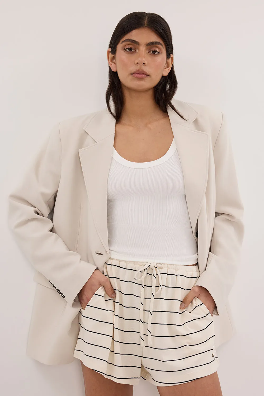 ESME OFF WHITE STRIPE SHORT sold by Dissh product image thumbnail 2