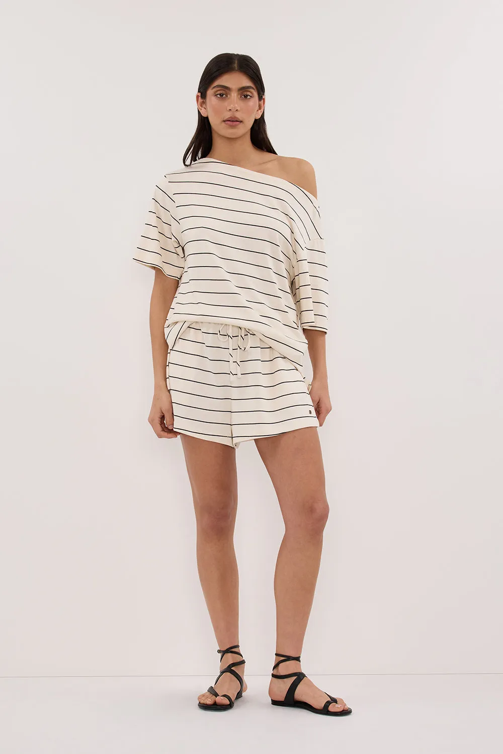 ESME OFF WHITE STRIPE SHORT sold by Dissh product image thumbnail 5