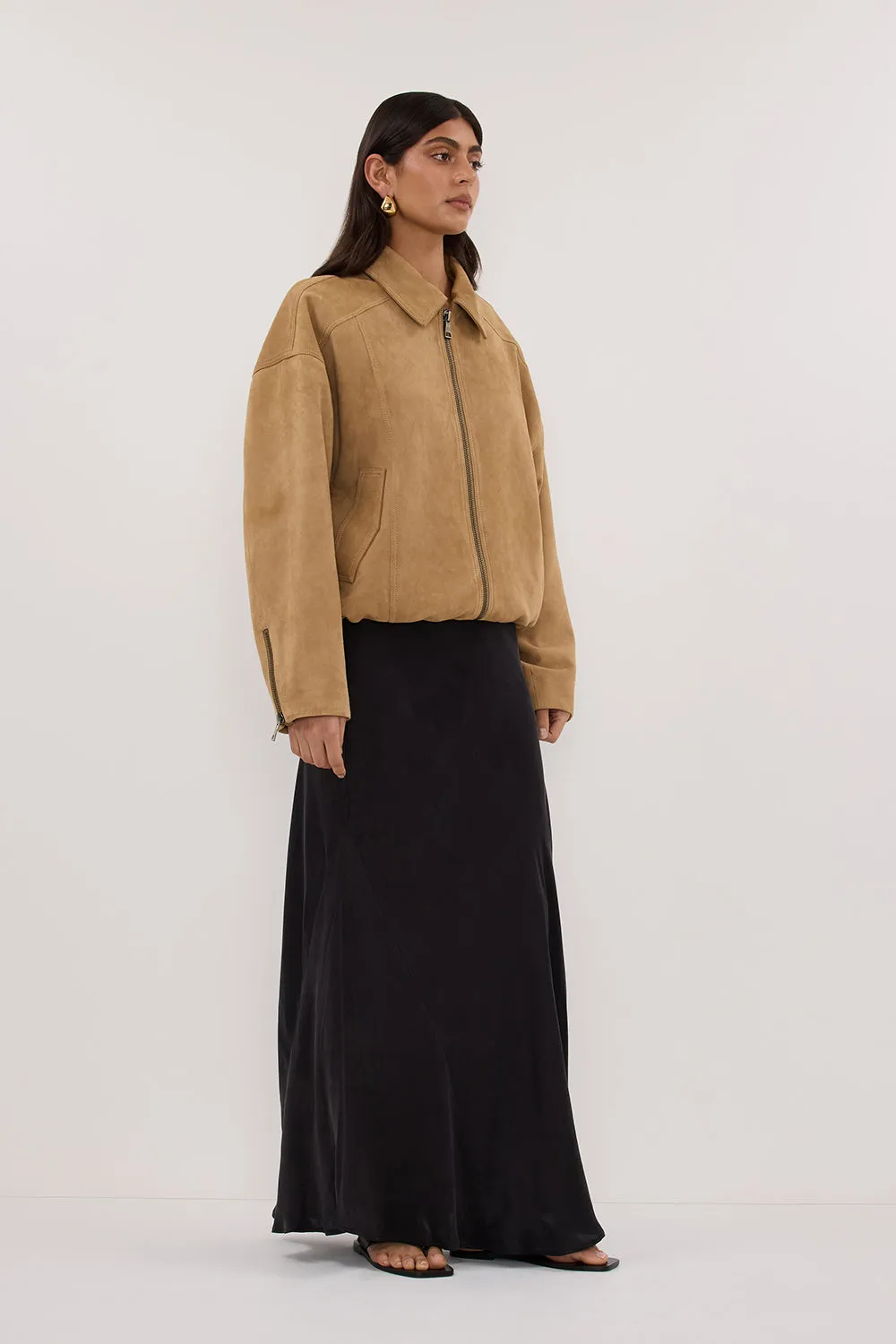 DENVER PAMPAS SUEDE LEATHER BOMBER JACKET sold by Dissh product image thumbnail 4