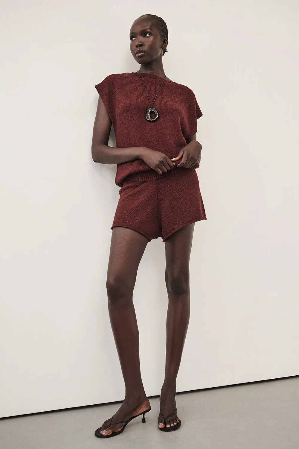 ASPEN SANGRIA KNIT SHORT sold by Dissh